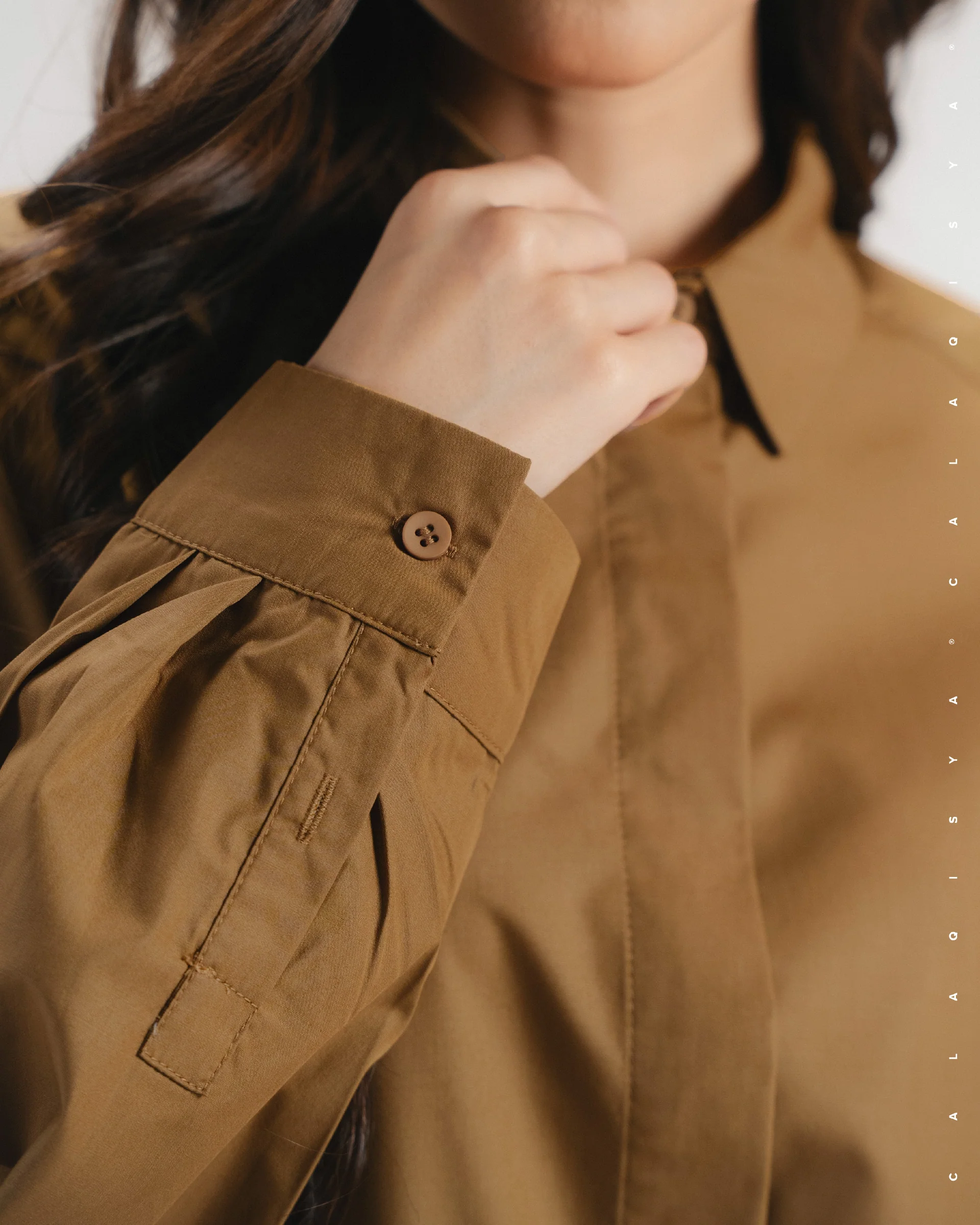 Bronze Brown 03 Amber Plain Shirt